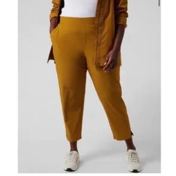 Athleta Pants - Athleta Brooklyn ankle pant brass yellow Women’s Size 12